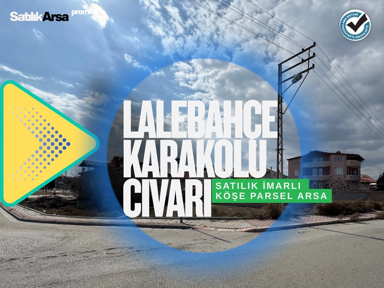 KONYA MERAM LALEBAHÇE SATILIK KÖŞE PARSEL ARSA!