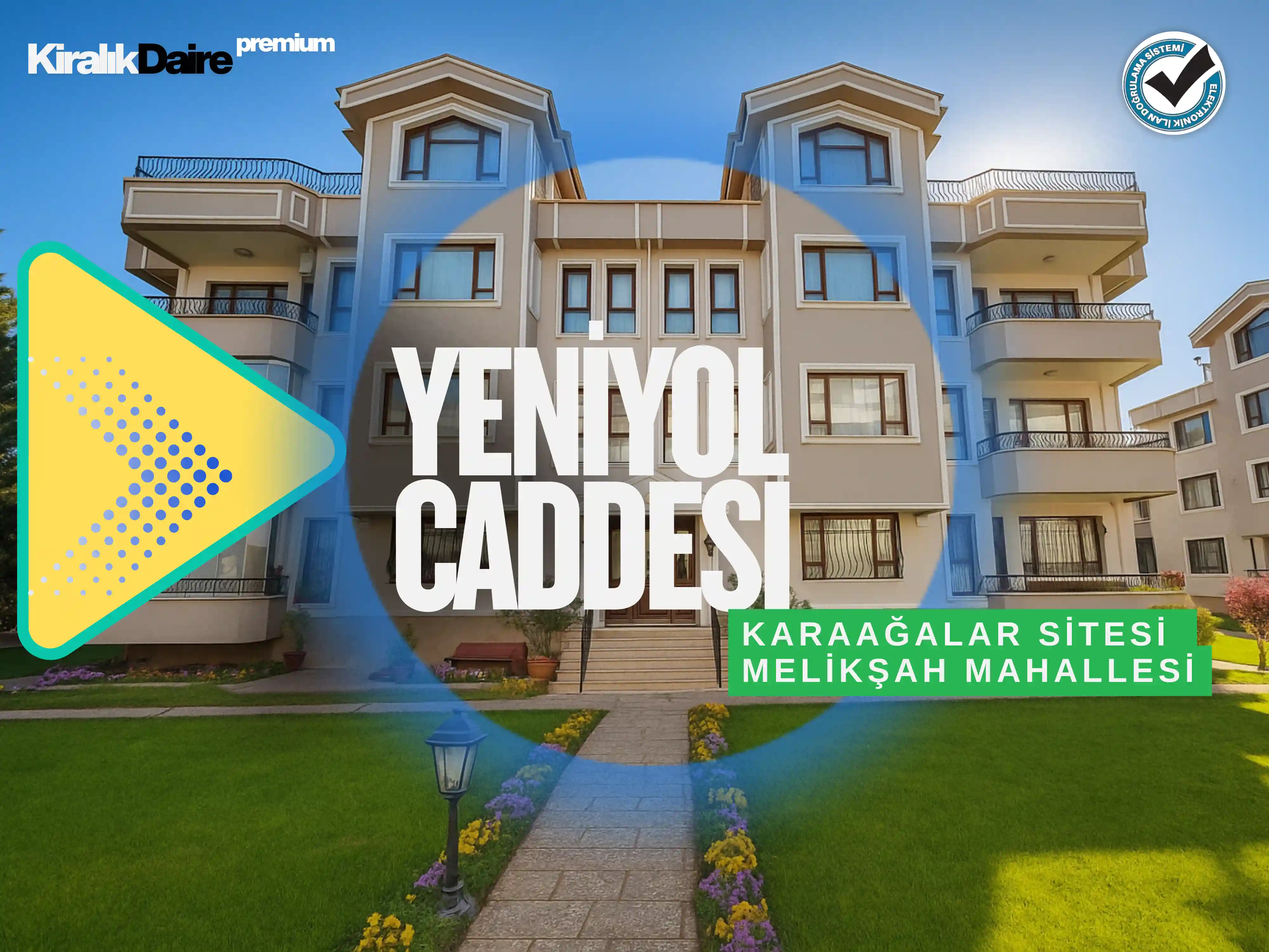 MERAM YENİYOL CADDESİ MELİKŞAH MAHALLESİ 5+1 BAKIMLI KİRALIK DAİRE!