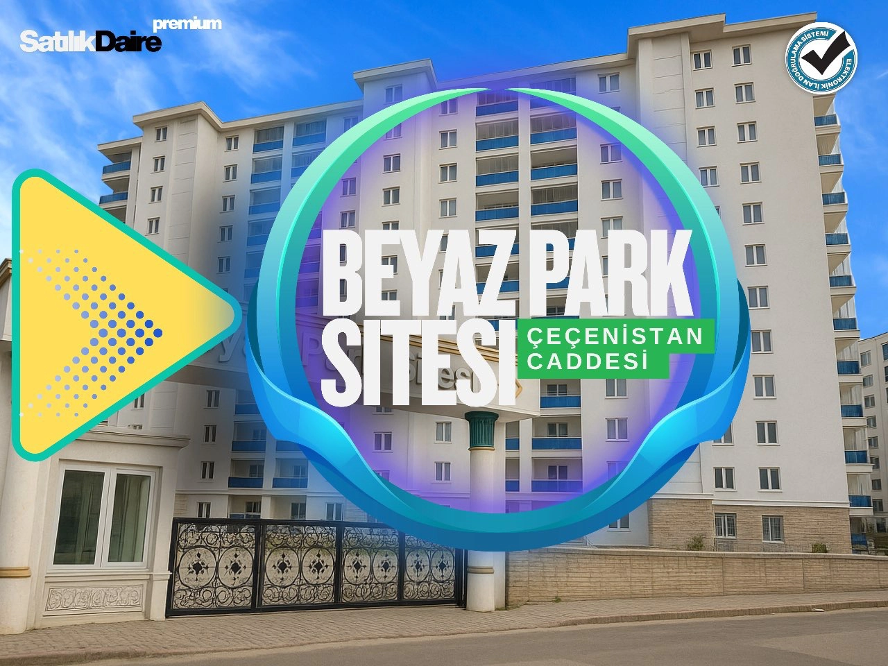 ÇEÇENİSTAN CADDESİ MERAM İTFAİYE YANI – 3+1 GENİŞ SATILIK DAİRE! (BEYAZ PARK SİTESİ)