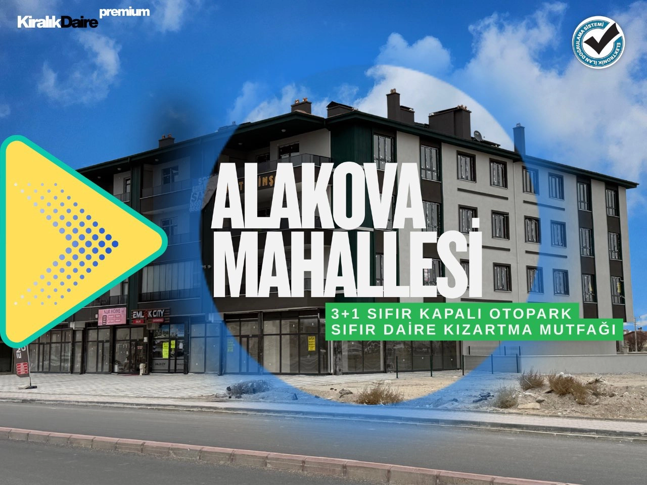 KONYA MERAM ALAKOVA MAHALLESİ SIFIR 3+1 KİRALIK DAİRE!