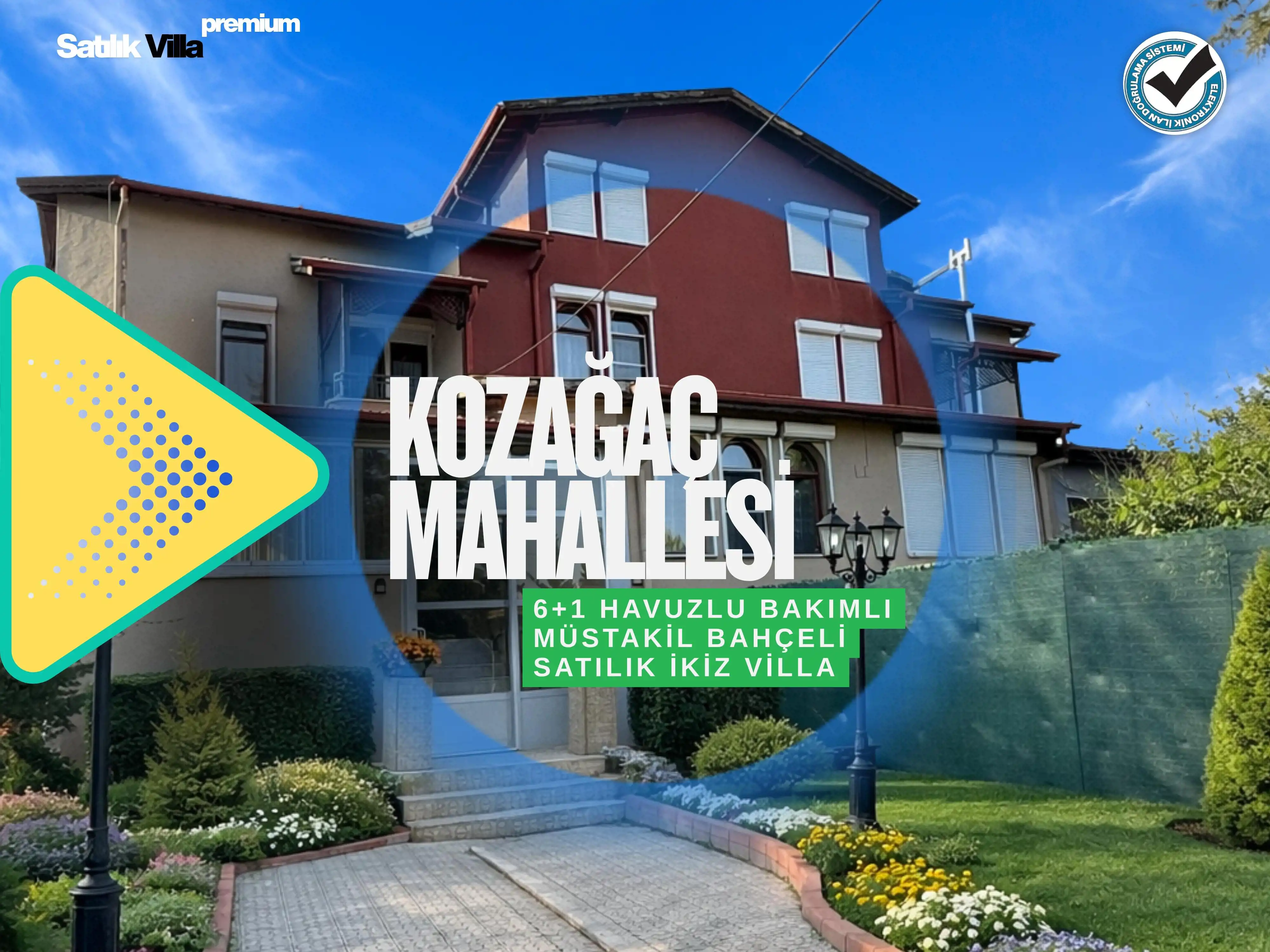 KONYA MERAM KOZAĞAÇ MAHALLESİ 6+1 SATILIK TRİPLEKS VİLLA!
