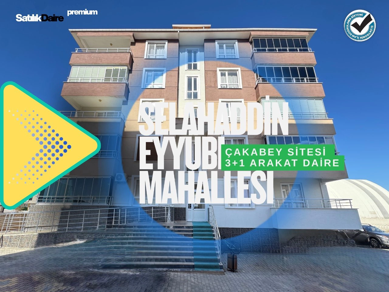 KONYA SELÇUKLU SELAHADDİN EYYÜBİ MAHALLESİ 3+1 SATILIK DAİRE!!!