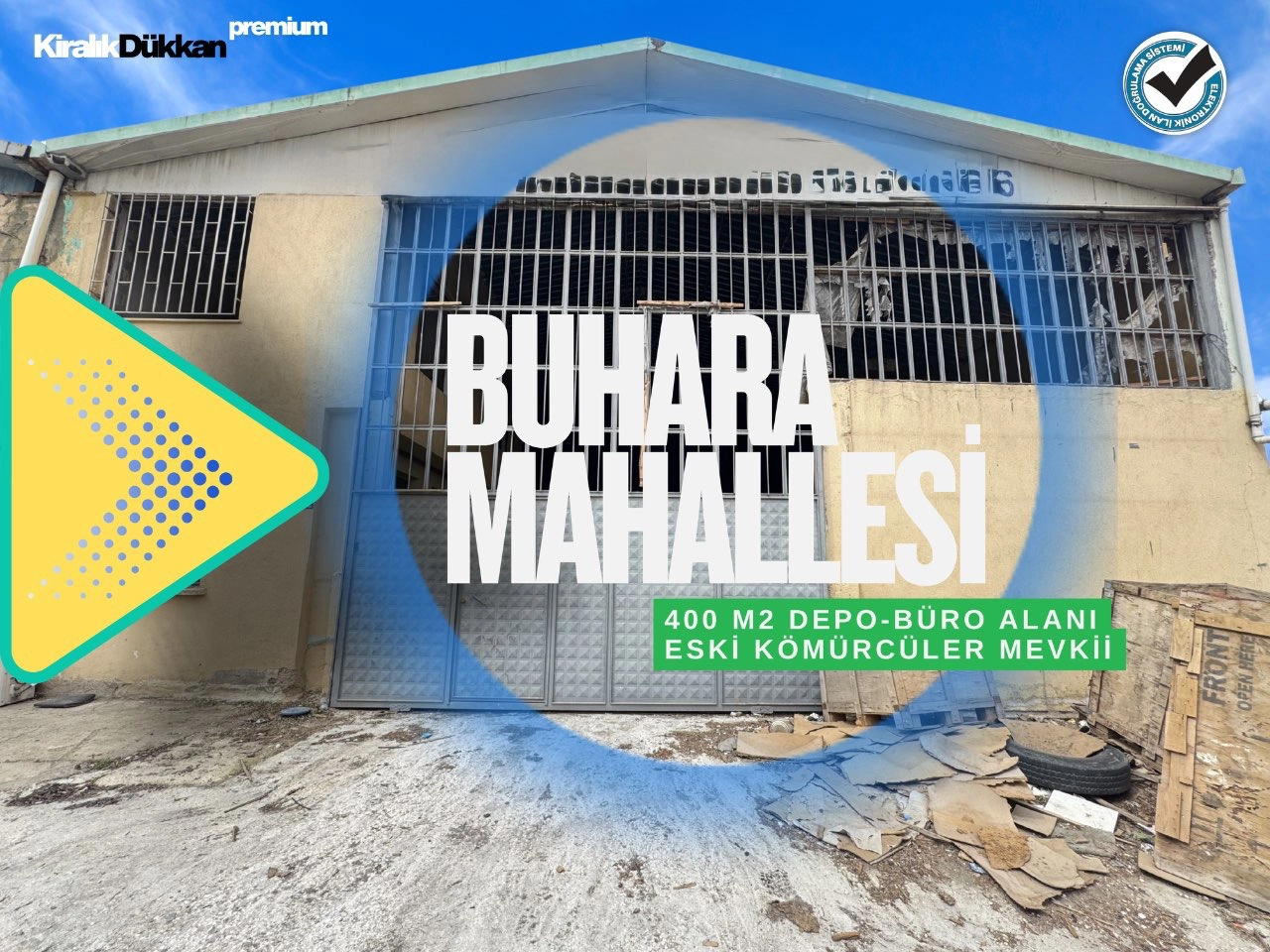 BUHARA MAHALLESİ 400 m2 KİRALIK DÜKKAN!!!