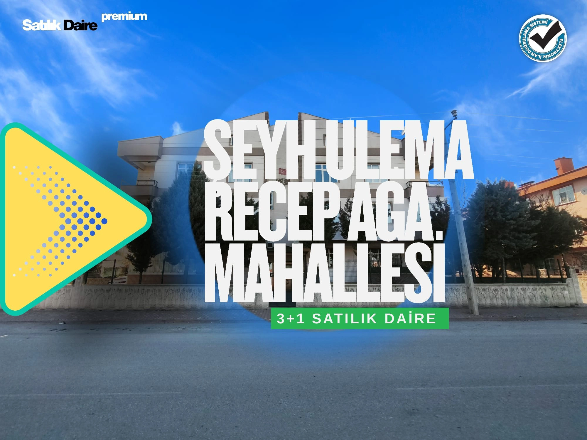 ŞEYH ULEMA RECEPAĞA MAHALLESİ’NDE 3+1 SATILIK DAİRE!