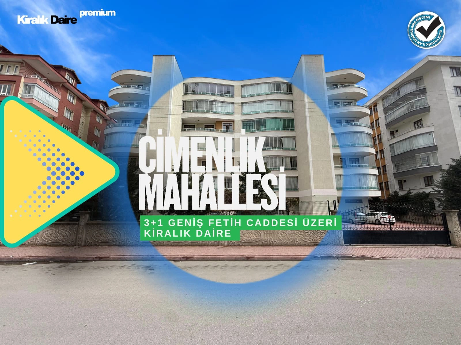 ÇİMENLİK MAHALLESİ 3+1 KİRALIK DAİRE!